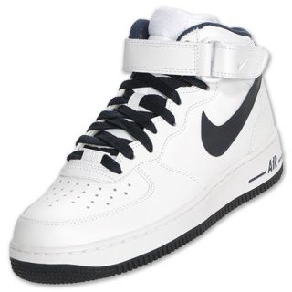 Mens Nike Air Force 1 Mid Casual Shoes White/Dark