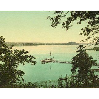 Vintage Travel Poster   Saratoga Lake New York 24 X 19