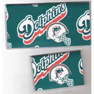 Checkbook Cover Debit Set NFL Miami Dolphins Teal