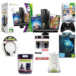  with Kinect Holiday Bundle System Accessories Games Pack SEALED