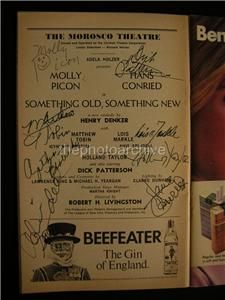 Molly Picon Holland Taylor Something Old Something New Cast Signed