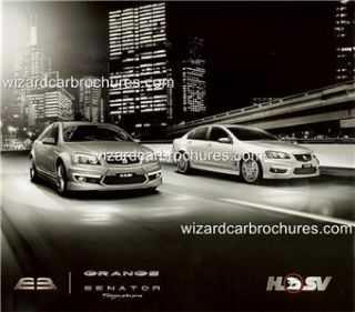 2010 2011 Holden HSV Grange Senator Car Sales Brochure