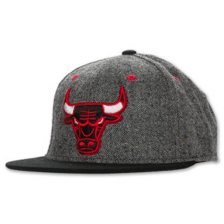 adidas Chicago Bulls NBA Tweed Snapback Hat Grey
