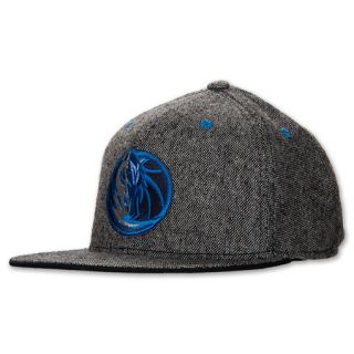 adidas Dallas Mavericks NBA Tweed Snapback Hat Grey