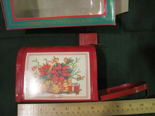 Christmas Tin Mailbox Recycle Original Box