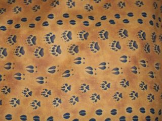 Copper Ridge Paw Print Flannel Fabric Fat Quarter
