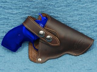 Barsony BROWN Leather Gun Holster RUGER LCR 38 357 Revolver with