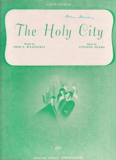 The Holy City Christmas Sheet Music Green Cover