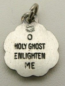 Sterling Holy Spirit Charm O Holy Ghost Enlighten Me