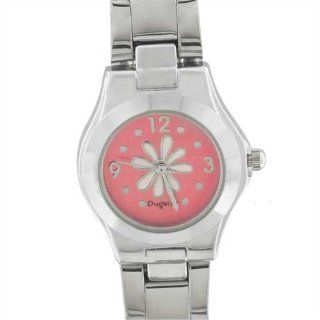 Pugster Womens Pink Flower Watch Gift Fashion Jewelry