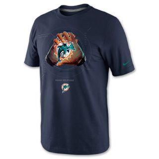 Nike Mens NFL Miami Dolphins Glove Lock Up Tee