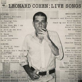 Live Songs [Vinyl] Leonard Cohen Music