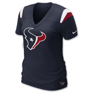 Nike NFL Houston Texans Womens V Neck Tee Shirt