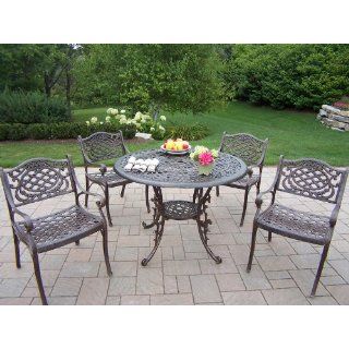 Oakland Living 5 Piece Mississippi Patio Dining Set in Two