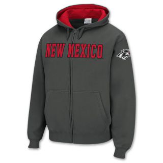New Mexico Lobos Mens Full Zip Hoodie Charcoal