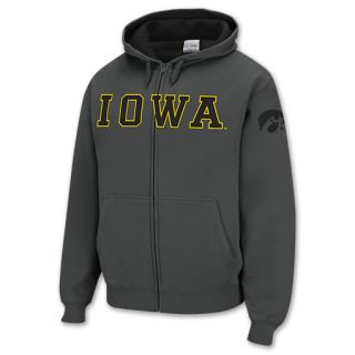Iowa Hawkeyes NCAA Mens Full Zip Hoodie Charcoal