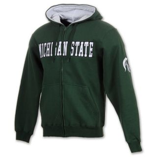 Michigan State Spartans Mens Full Zip Hoodie Green