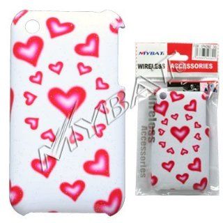 Red Love Hearts Sparkle Design Back Snap On Cover Hard