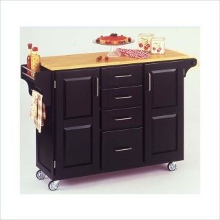Home Styles Furniture Kitchen Cart in Black [55165]