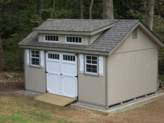 Amish 10x16 Wood Garden Dormer Storage Shed Structure