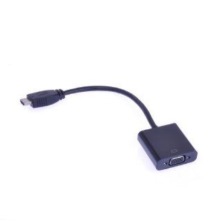Black HDMI Input to VGA Adapter Converter For PC Laptop