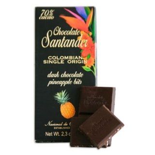 Chocolate Santander Dark Chocolate and Pineapple Bar (2.4 oz/70 g