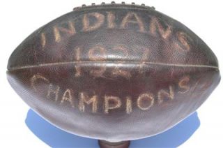 RARE Hominy Indians 1927 Champions Leather Football