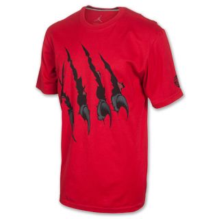 Mens Air Jordan XIII Claws Tee Shirt Gym Red/Black