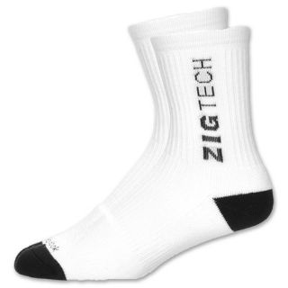 Reebok ZigTech Basketball Crew Socks White/Black