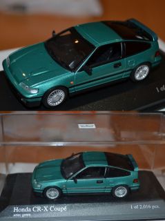 Mint Boxed Minichamps HONDA CRX COUPE AZTEC GREEN Limited 1 of 2016