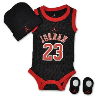 Jordan Crib Basketball Jersey 3 Piece Set Black