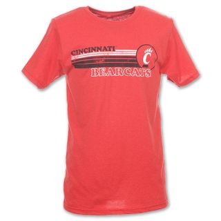 NCAA Cincinnati Bearcats Stripes Destroyed Mens Tee Shirt