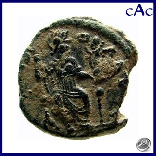 CAC Honorius Concordia Avgg Constantinopolis Seated 401 403 Ad Scarce