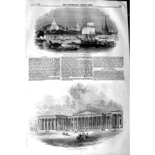 1845 RANGOON PORT BIRMAN EMPIRE BRITISH MUSEUM EXTERIOR