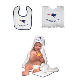 New England Patriots TEAM TODDLER SET   Hooded towel, Pullover Bib