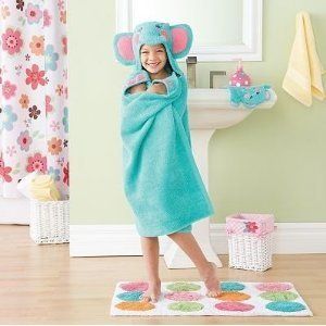 New Blue Elephant Hooded Bath Swim Towel