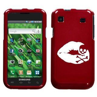 SAMSUNG GALAXY S VIBRANT T959 WHITE SKULL LIPS ON A RED