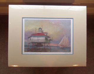 New Hooper Straight Lighthouse By John Moll Painting Art Drawing Home