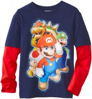 Nintendo Boys 8 20 Mario And Luigi Crewneck Long Sleeve