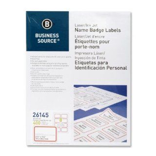 Business Source Products   Name Badge, Laser, 2 1/3x3 3/8
