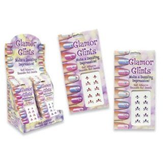   Glamor Glints Nail Jewels 10 Per Card Case Pack 72   674523 Beauty