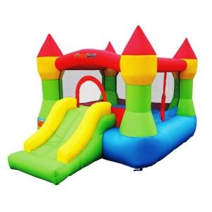  Bounce House Castle Hoop w /Slide and Basketball Hoop Indoor/Outdoor