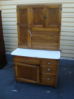 50329 Antique Oak Hoosier Cabinet Cupboard
