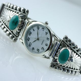 Native American Jewelry Turquoise Silver Watch
