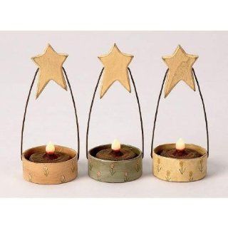 Hand Painted Primitive Spring Themed Tealight Holders with