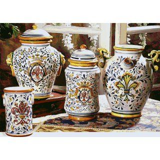 Intrada MAJ1609 Jug With 2 Handles & Fleur De Lis 10.5