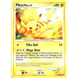  Pokemon Platinum Arceus Single Card Common #71 Pikachu Toys & Games