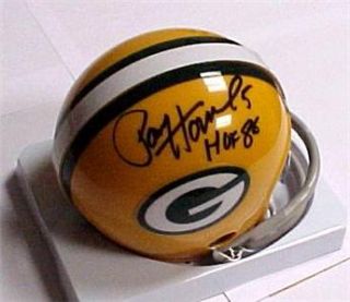 Paul Hornung Signed Packers Throwback Mini Helmet with COA