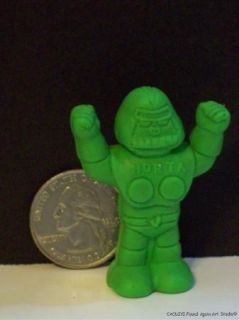  Eraser Green Space Man Alien Monster Horta Rubber Robot Toy