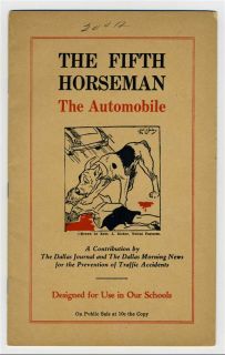 The Fifth Horseman The Automobile 1936 Driver Safety Booklet